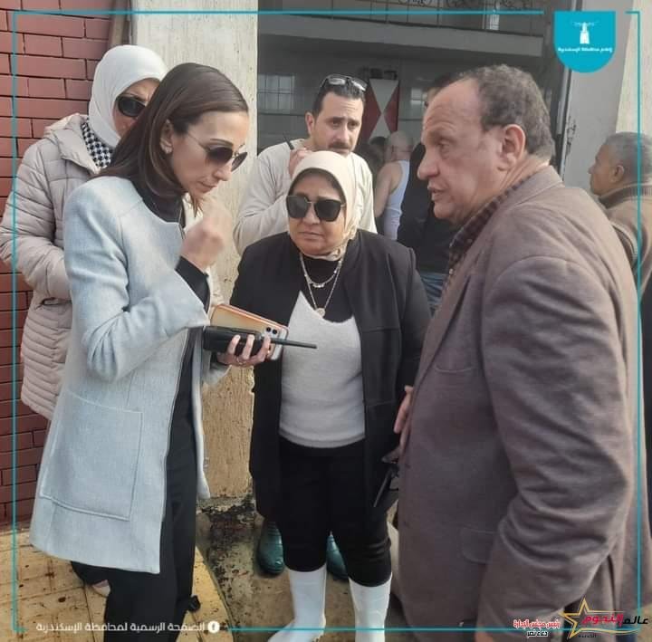 نائب محافظ الإسكندرية تتابع أعمال إصلاح كسر مفاجىء بالخط الناقل للمياه بمحطة مياه شرقي
