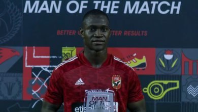 أليو ديانج يفوز بـ رجل المبارة في لقاء الاهلي وإنبي بالجولة الـ 12 من الدوري الممتاز