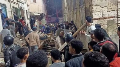 انهيار عقار بمنطقة بحرى غرب الإسكندرية