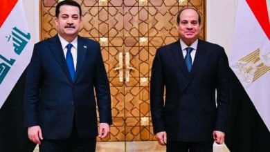الرئيس عبد الفتاح السيسي يستقبل رئيس وزراء العراق 