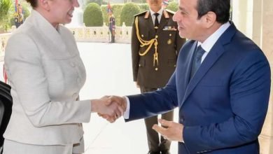 السيسي يستقبل رئيسة وزراء الدنمارك بقصر الاتحادية