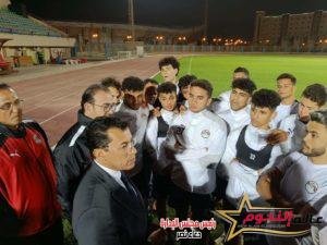 وزير الرياضة يؤازر المنتخب الاولمبي بمعسكره قبيل مباراته المرتقبة أمام زامبيا