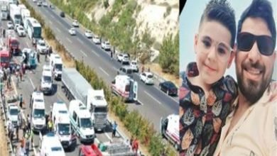 عاجل .. وفاة الفنان معد الحسان وزوجته وطفله فى حادث سير مروع