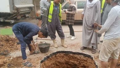 عاجل .. هبوط أرضي بشارع عمرو بن العاص بالقليوبية 