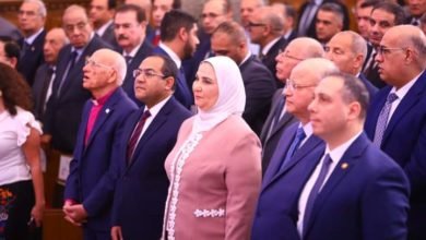 وزيرة التضامن الاجتماعي تشارك الطائفة الإنجيلية الاحتفال بعيد القيامة المجيد