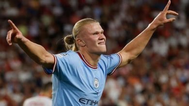 مانشستر سيتي يتقدم على ساوثهامبتون بهدف هالاند في الشوط الأول