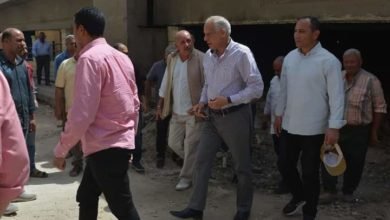محافظ الجيزة يتابع أعمال رفع المخلفات وحاله النظافة بشوارع الزمر وربيع الجيزي والمنيب