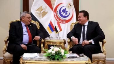 عبدالغفار يبحث مع سفير أرمينيا إعادة تفعيل اتفاقيات التعاون الموقعة بين البلدين في المجال الصحي