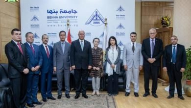 رئيس جامعة بنها يستقبل وفدا من الهيئات اليابانية العاملة فى مصر