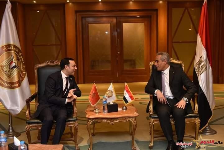 وزير القوى العاملة يلتقى نظيره المغربي :لبحث تعزيز سبل التعاون وتبادل الخبرات بين الجانبين 2 وزير القوى العاملة يلتقى نظيره المغربي :لبحث تعزيز سبل التعاون وتبادل الخبرات بين الجانبين