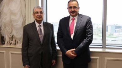 شاكر يستقبل الوزير ظافر ملحم رئيس سلطة الطاقة والموارد الطبيعية بدولة فلسطين