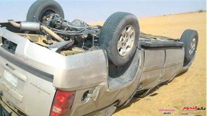 مصرع 4 أشخاص فى انقلاب سيارة نقل على سيارة أخرى ملاكى بالمنيا