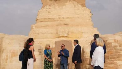 جيل بايدن تزور منطقة أهرامات الجيزة الأثرية