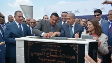 آمنة يشارك في وضع حجر أساس المنطقة اللوجيستية بكفر الشيخ 