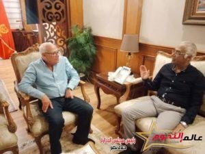 محافظ بورسعيد يستقبل رئيس الجامعة