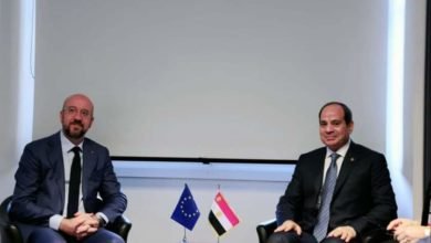 السيسي يلتقي مع السيد شارل ميشيل رئيس المجلس الأوروبي