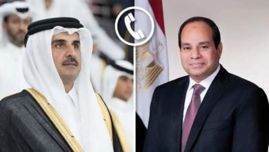 السيسي يتلقي تهنئة بالعيد الأضحى من أمير دولة قطر 