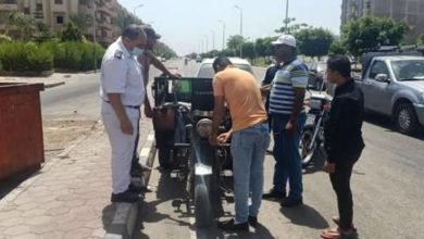 مصادرة 17 توك توك و5 تروسيكلات في حملات بدمياط الجديدة 