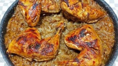 دجاج بالبصل المكرمل ... مقدم من الشيف: نورهان ابو شعيرة