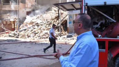 صور للعقار المنهار بالإسكندرية بشارع خليل حمادة بمنطقة سيدي بشر