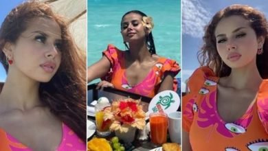 منة عرفة تستمتع بالعطلة الصيفية في المالديف