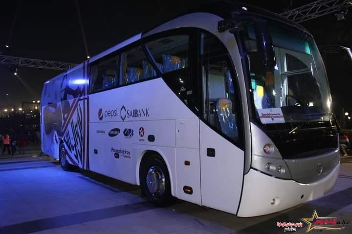 حافلة الزمالك تصل إلى ستاد مدينة الملك فهد استعدادا للقاء الاتحاد المنستيري