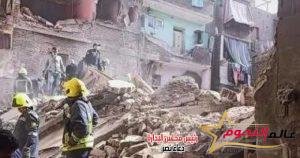 ارتفاع عدد ضحايا حادث انهيار عقار حدائق القبة لـ 13 شخصًا