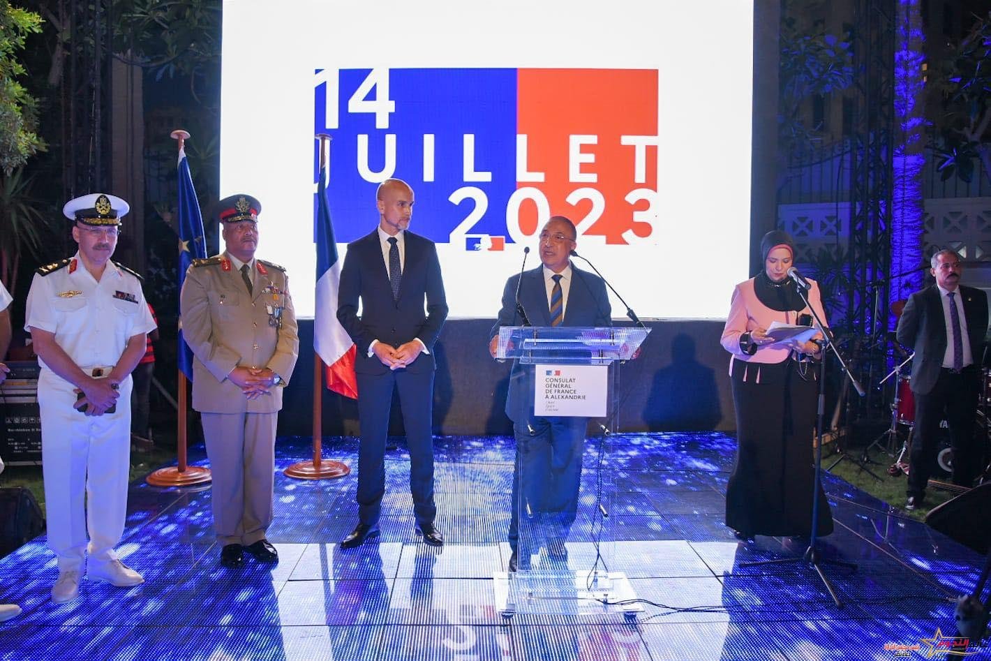 محافظ الإسكندرية يشهد احتفالية القنصلية الفرنسية بالعيد القومي الفرنسي
