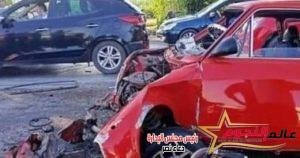 منذ قليل … مصرع 6 أشخاص فى حادث تصادم سيارتين بالوادى الجديد