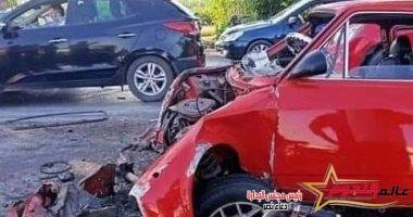 منذ قليل … مصرع 6 أشخاص فى حادث تصادم سيارتين بالوادى الجديد