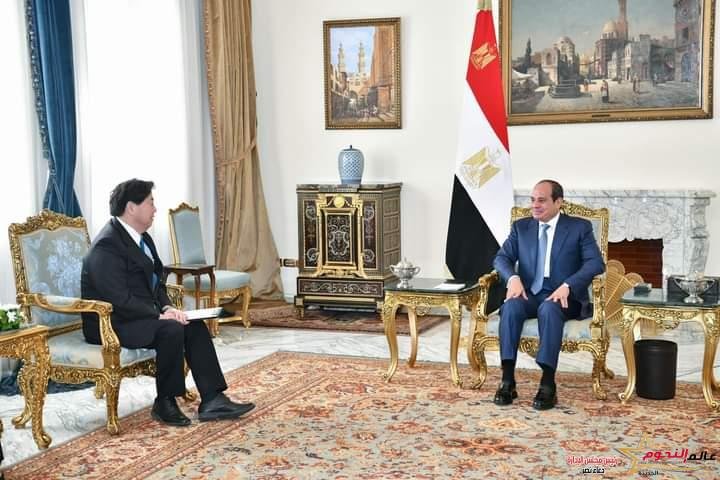 السيسي يلتقي وزير خارجية اليابان لتعزيز العلاقات بين البلدين