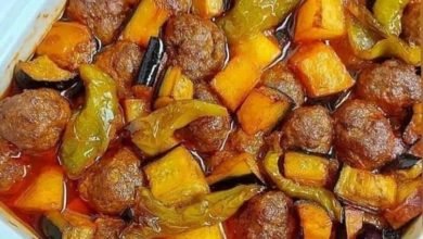 طريقة عمل صينية الخضروات بكرات اللحم من مطبخ عالم النجوم