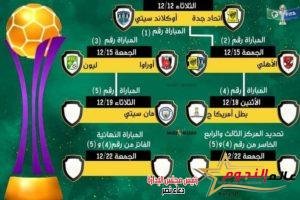 الأهلي المصري يواجه الفائز من اتحاد جده وأوكلاند سيتي بكأس العالم للأندية