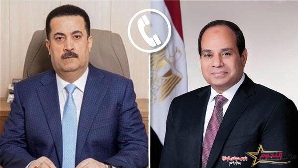 الرئيس السيسي يتلقى اتصالًا من رئيس وزراء العراق بشأن تطورات أوضاع المنطقة