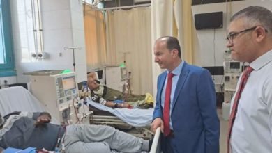 وكيل وزارة الصحة يجري زيارة تفقدية لمستشفي النيل للتأمين الصحي 