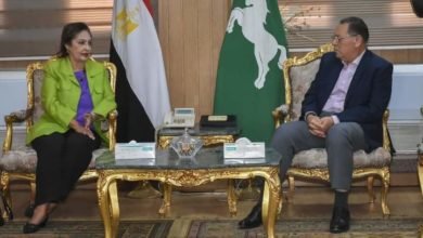 محافظ الشرقية يلتقي السفيرة نائلة جبر رئيسة اللجنة الوطنية التنسيقية لمكافحة ومنع الهجرة غير الشرعية 