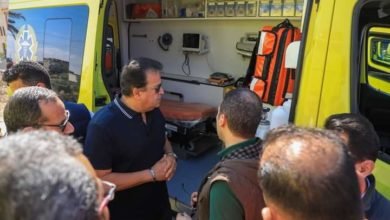 وزير الصحة يتفقد تمركزي سيارات الإسعاف في أبوطويلة ومعبر رفح بمحافظة شمال سيناء