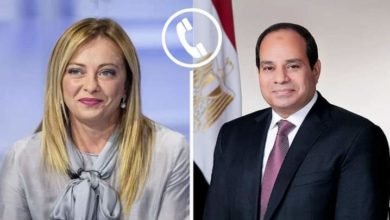 السيسي يتلقي اتصالاً هاتفياً من رئيسة الوزراء الإيطالية جورجيا ميلوني