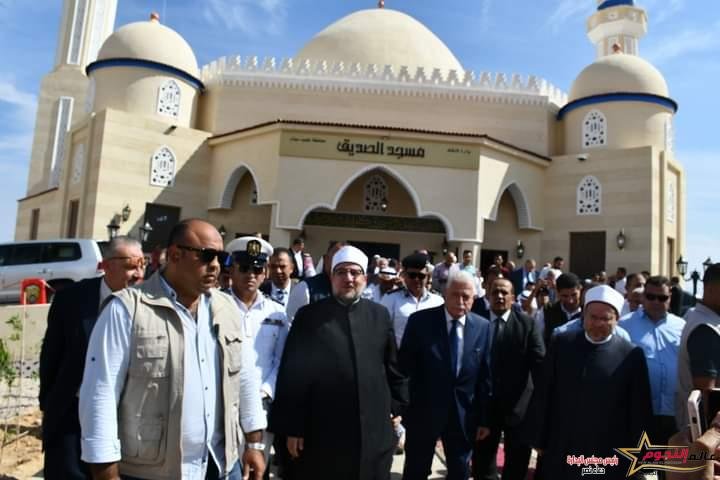 محافظ جنوب سيناء ووزير الأوقاف يفتتحان مسجد الصديق بنويبع 1 محافظ جنوب سيناء ووزير الأوقاف يفتتحان مسجد الصديق بنويبع
