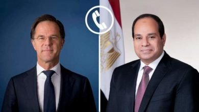 السيسي يتلقي اتصالاً هاتفياً من رئيس وزراء هولندا
