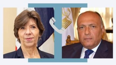 وزير الخارجية يناقش مع نظيرته الفرنسية جهود وقف التصعيد بين الجانبين الفلسطيني والإسرائيلي