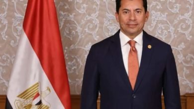 وزير الشباب والرياضة يطمئن علي الحالة الصحية للعامري فاروق نائب رئيس النادي الاهلي