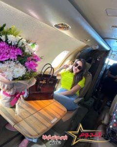 أسما إبراهيم تشارك جمهورها بصور من داخل طيارتها الخاصة عبر بإنستجرام