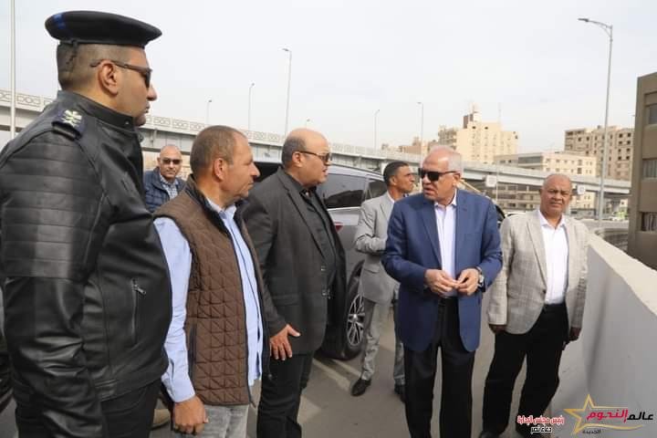 محافظ الجيزة يتفقد الحالة العامة لمحاور عرابي و26 يوليو وكمال عامر والطريق الابيض