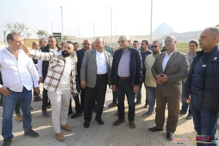 محافظ الجيزة يتفقد أعمال التطوير ورفع الكفاءة للمناطق المحيطة بالمتحف المصري الكبير