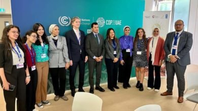 صبحي يلتقي بالمفاوضين الشباب المصريين بالوفد الرسمي بمؤتمر المناخ COP28