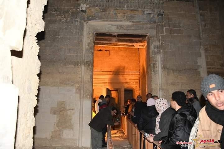 محافظة الفيوم تحتفل بظاهرة تعامد الشمس على قدس أقداس معبد قصر قارون 
