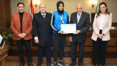 محافظ الجيزة يكرم 13 لاعباً من أبطال المشروع القومي للموهبة والبطل الأوليمبي من أبناء المحافظة