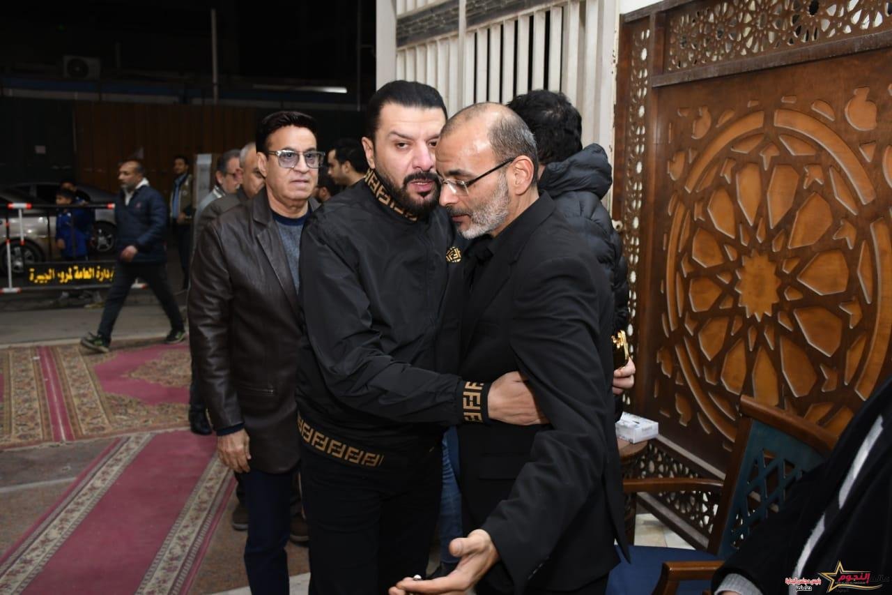 مصطفى كامل وحلمي عبد الباقي يقدمان واجب العزاء في شقيق أبو الليف والمخرج أحمد البدري 