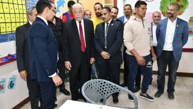 محافظ جنوب سيناء يتفقد لجنة مدرسة جيل اكتوبر الابتدائية بشرم الشيخ